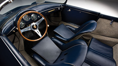 Porsche 356 Roadster bleue intérieur
