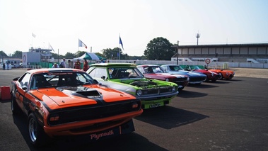 line-up muscle cars