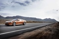 Aston Martin Virage orange 3/4 avant gauche travelling