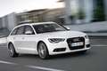 Audi A6 Avant - blanc - 3/4 avant droit