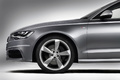 Audi A6 S-Line - Grise - détail, aile avant gauche + roue