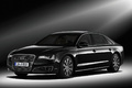 Audi A8 L Security noir 3/4 avant gauche