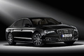 Audi A8L Security - noire - 3/4 avant droit