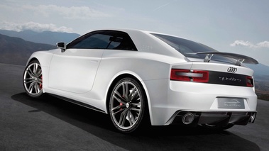 Audi Quattro Concept blanc 3/4 arrière gauche