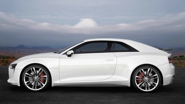 Audi Quattro Concept blanc profil