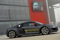 Audi R8 e-Tron anthracite mate profil penché