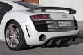 Audi R8 GT blanc 3/4 arrière gauche coupé