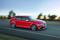 Audi RS3 - rouge - 3/4 avant droit, filé