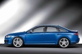 Audi RS6 berline bleu profil