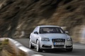 Audi S6 berline gris 3/4 avant droit travelling