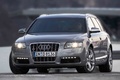 Audi S6 gris 3/4 avant gauche