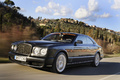 Bentley Brooklands anthracite 3/4 avant gauche travelling penché