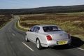 Bentley Continental Flying Spur Speed blanc 3/4 arrière gauche travelling