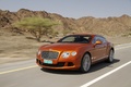 Bentley Continental GT orange 3/4 avant gauche travelling