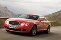 Bentley Continental GT Speed rouge 3/4 avant gauche travelling penché 2