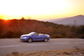 Bentley Continental GTC Speed bleu 3/4 avant gauche filé