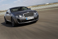 Bentley Continental Supersports anthracite mate 3/4 avant droit travelling penché