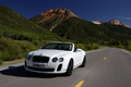 Bentley Continental Supersports Convertible blanc 3/4 avant gauche travelling