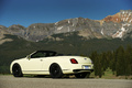 Bentley Continental Supersports Convertible jaune 3/4 arrière gauche