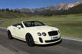 Bentley Continental Supersports Convertible jaune 3/4 avant droit travelling