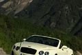 Bentley Continental Supersports Convertible jaune 3/4 avant gauche penché debout