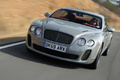 Bentley Continental Supersports gris face avant travelling penché