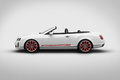 Bentley Continental Supersports Ice Speed Record - Blanc avec stickers - profil gauche décapoté
