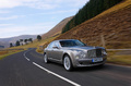 Bentley Mulsanne antrahcite 3/4 avant droit travelling penché