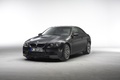 BMW M3 E92 noir satiné 3/4 avant gauche