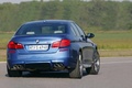 BMW M5 2011 bleu 3/4 arrière droit 2