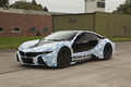 BMW Vision Efficient Dynamics concept artcar blanc/bleu 3/4 avant gauche