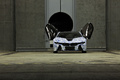 BMW Vision Efficient Dynamics concept artcar blanc/bleu face avant portes ouvertes