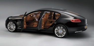Bugatti 16C Galibier - noire - 3/4 arrière gauche, portes ouvertes