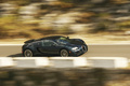 Bugatti Veyron Super Sport carbone bleu 3/4 avant droit filé penché vue de haut