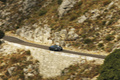 Bugatti Veyron Super Sport carbone bleu 3/4 avant droit filé vue de haut