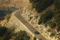 Bugatti Veyron Super Sport carbone bleu 3/4 avant droit vue de haut debout