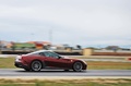 Ferrari 599 GTO bordeaux 3/4 arrière droit filé 2