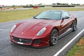 Ferrari 599 GTO bordeaux 3/4 avant gauche 3