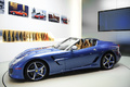 Ferrari SuperAmerica 45 bleu profil