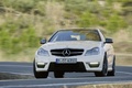 Mercedes Classe C Coupé AMG - blanc -  avant dynamique