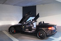 Mercedes McLaren SLR 722s Roadster noir profil portes ouvertes