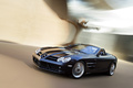 Mercedes SLR  Roadster - noire - 3/4 avant gauche, dynamique