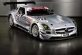 Mercedes SLS AMG GT3 gris 3/4 avant droit