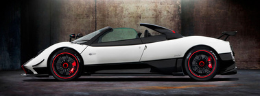 Pagani Zonda Cinque Roadster blanc profil