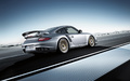 Porsche 911 GT2 RS - grise - 3/4 arrière droit