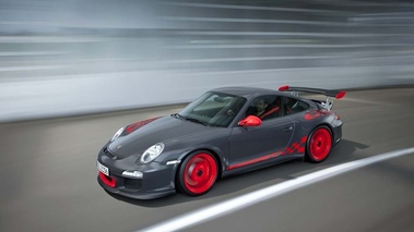 Porsche 911 GT3 RS - gris/rouge - dynamique