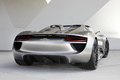 Porsche 918 Spyder gris face arrière