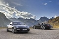 Porsche 997 Black Edition Coupe 3/4 avant droit & Cabriolet 3/4 arrière gauche
