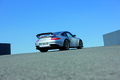 Porsche 997 GT2 RS gris 3/4 arrière droit penché