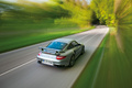 Porsche 997 GT2 RS gris 3/4 arrière droit travelling vue de haut